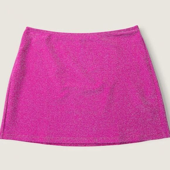 VICTORIA'S SECRET PINK Shimmer Swim Mini Skirt Dahlia Magenta💖 - Picture 1 of 6